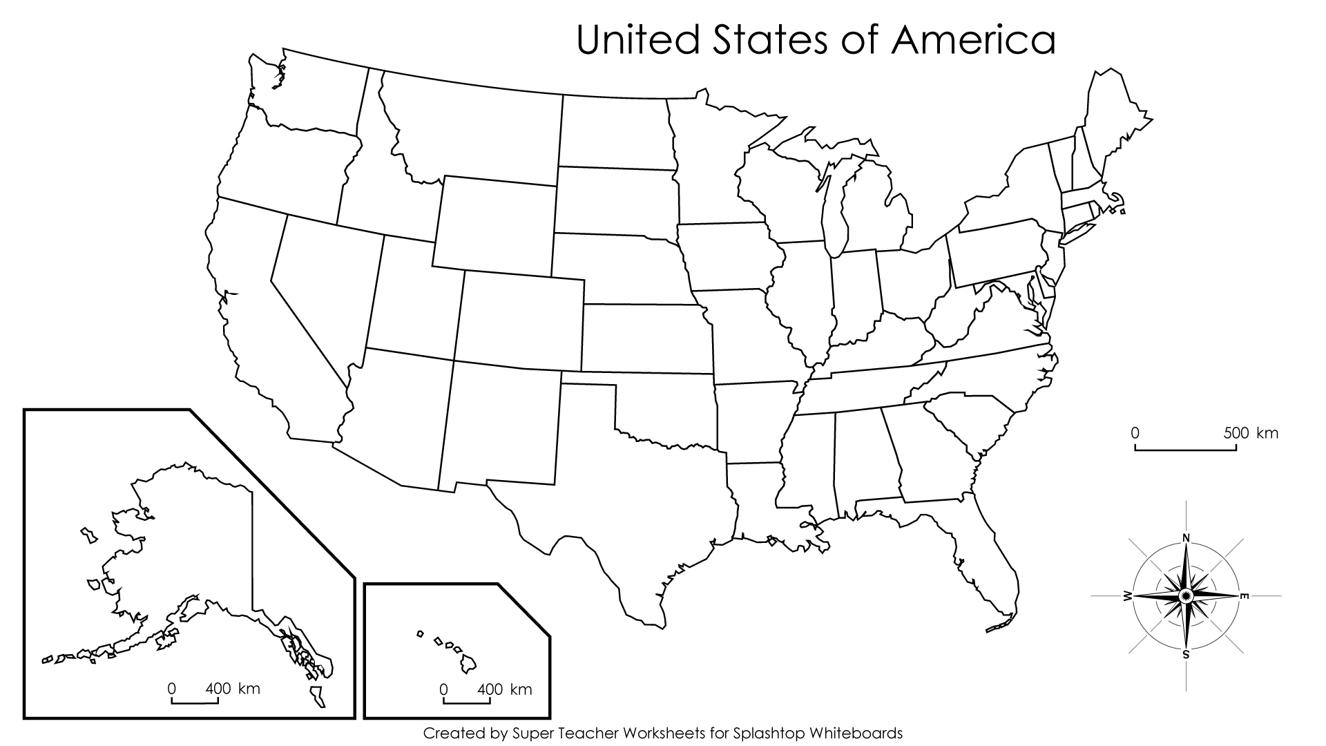 2 Page United States Map ... Blank United States Map Worksheets on blank us state map sections ...